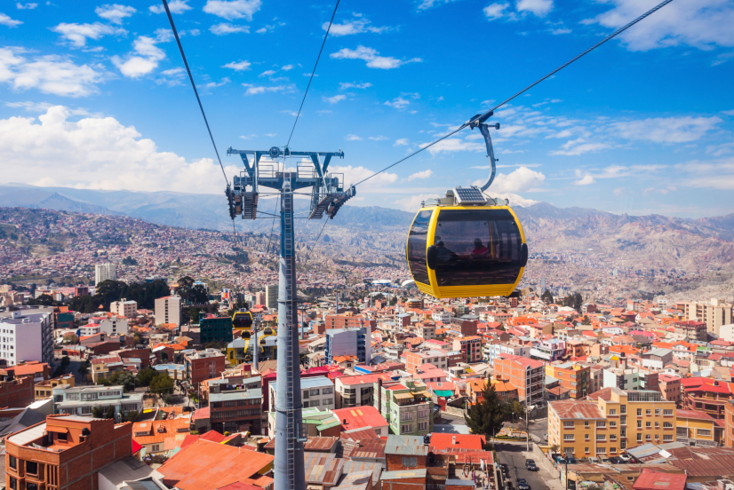 Urbane Seilbahn in La Paz, Bolivien
