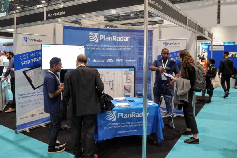 PlanRadar booth at UK Construction Week 2019