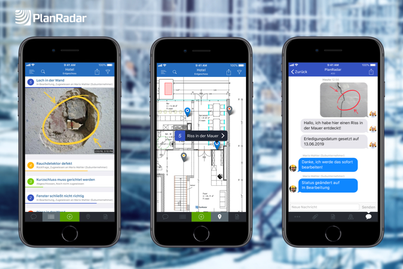 PlanRadar Baustellen App kostenlos für Auftragnehmer|||