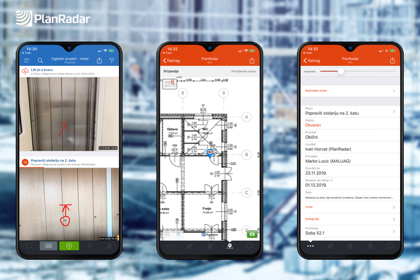 PlanRadar mobilna aplikacija za građevinarstvo