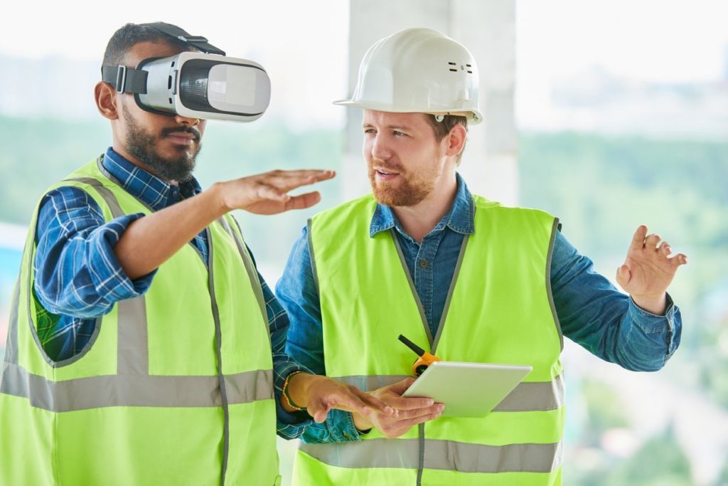 using VR in construction site