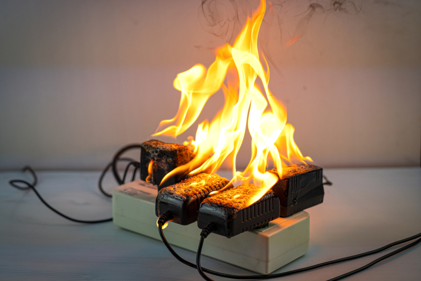Fire risk safety assessment: burning adapter