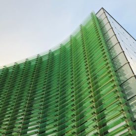 image of a green building