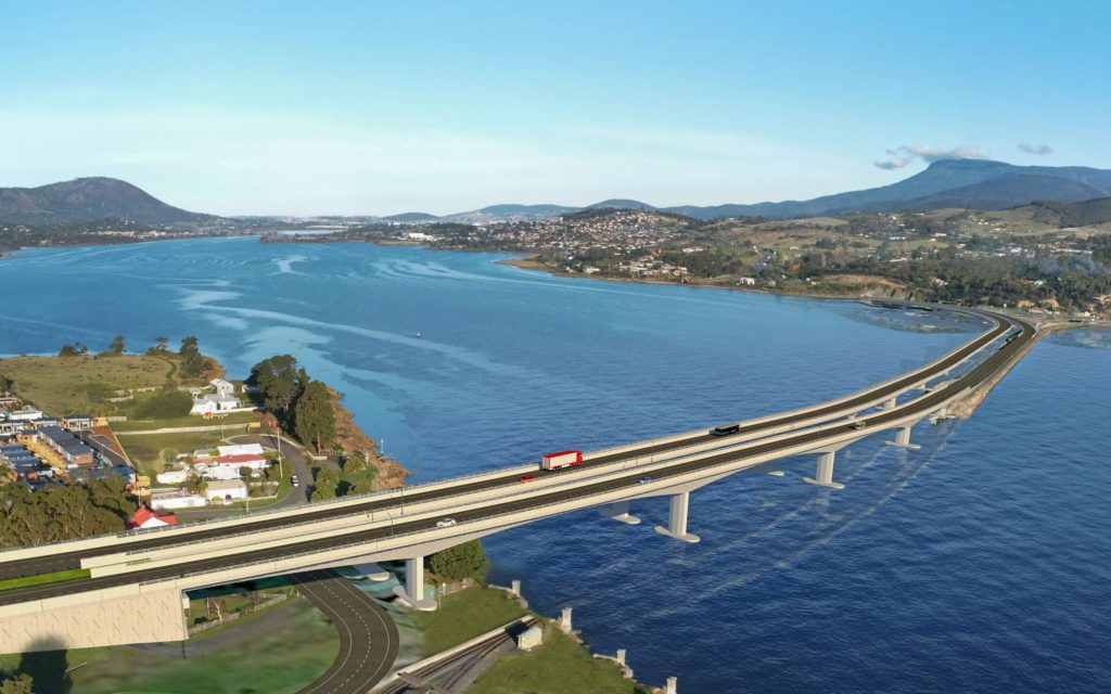Render image of the Tasmania Bridgewater infrastructure project