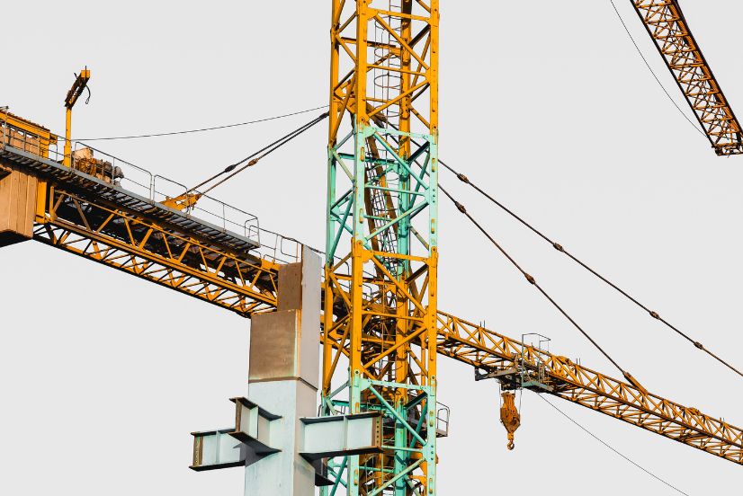 image of a construction site crane