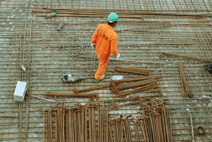 image of a construction subcontractor worker on site