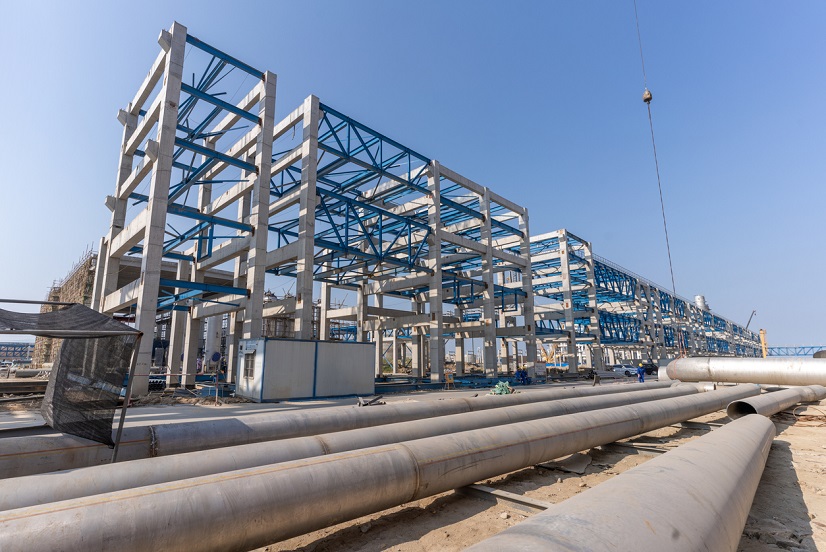 Steel reinforced concrete structure plant and equipment of unfinished plant