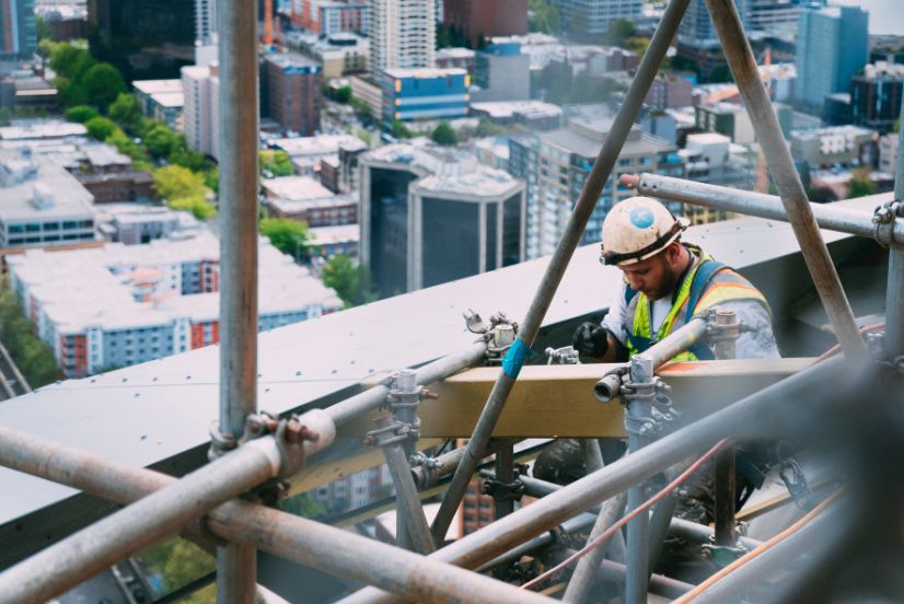image of a construction site worker